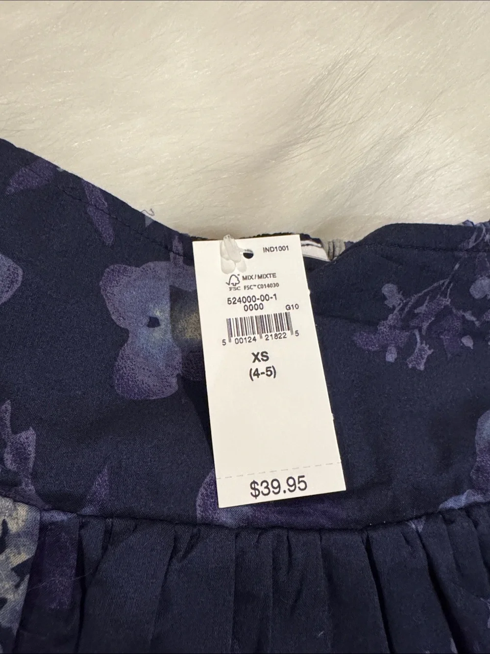NWT! Gap Navy Floral Tiered Mini Skort. Size 4-5
